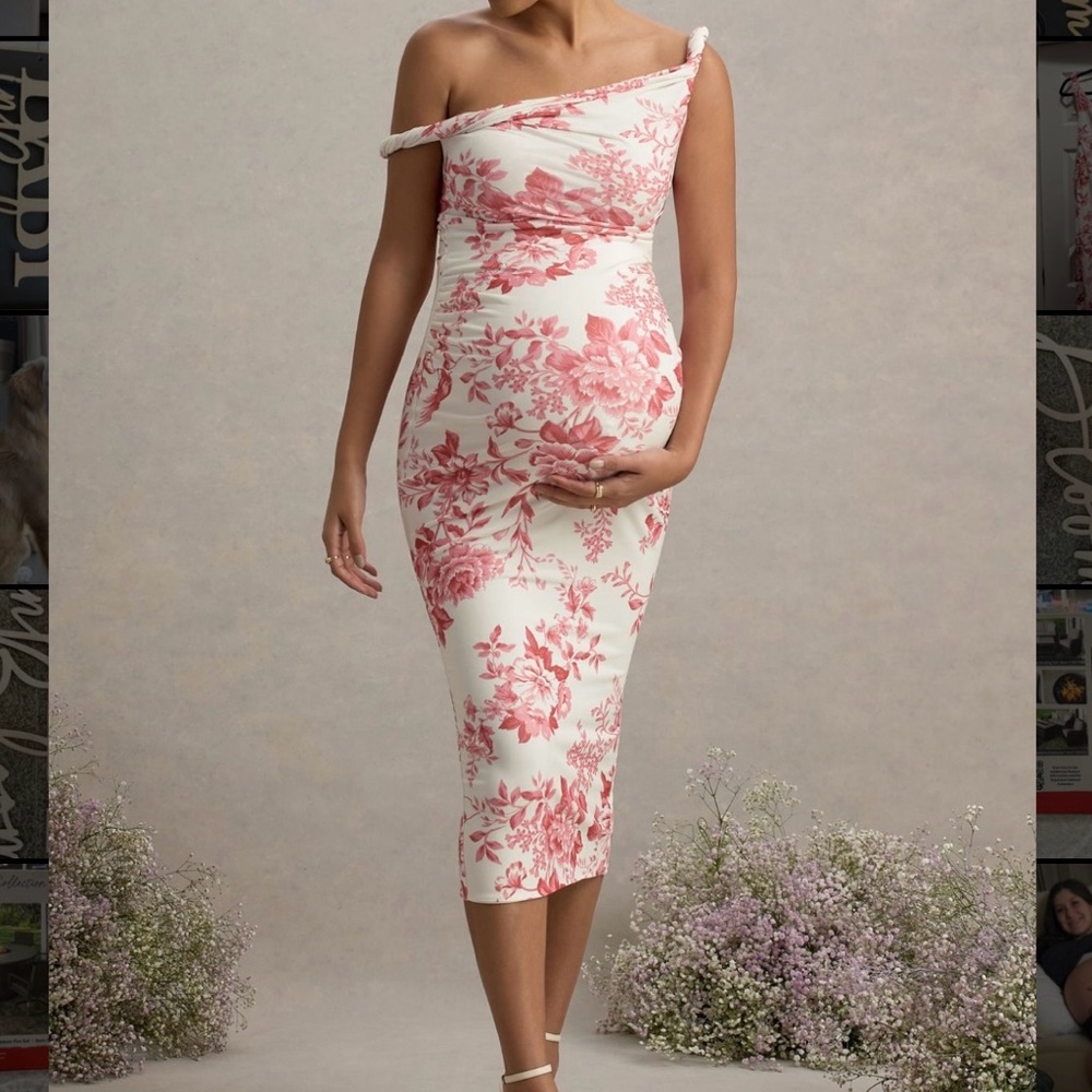 Floral Off-Shoulder Midi Dress